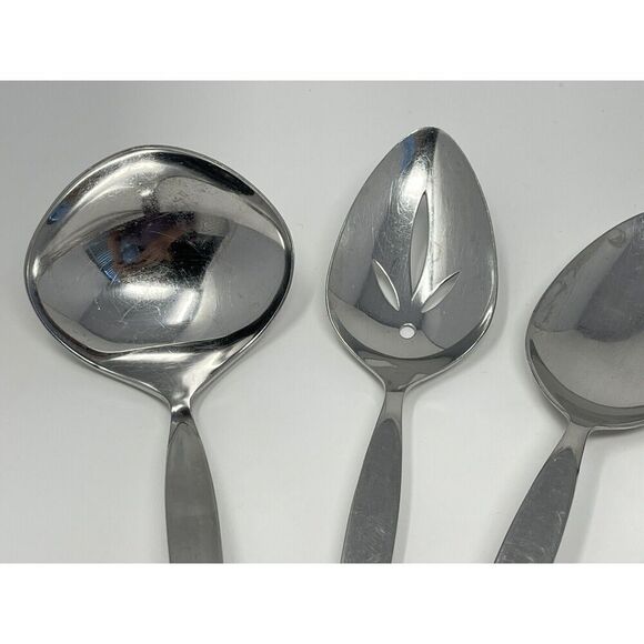 Oneida Community SATINIQUE Older Betty Crocker Serving Spoons Fork Ladle - Picture 5 of 10